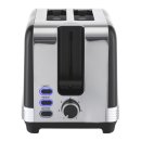 Grossag Edelstahl-Toaster, Schwarz, TA 28.07 (1400)