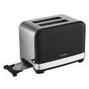 Grossag Edelstahl-Toaster, Schwarz, TA 28.07 (1400)