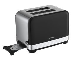 Grossag Frühstück-Set Edelstahl-Toaster, TA 28.07 (1400) & Wasserkocher 1,7 l, WK 28.07 (1397) Schwarz