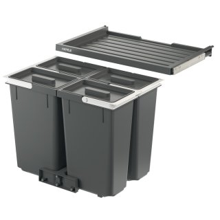 Häfele Abfalltrennsystem, Vierfach-Abfallsammler 60 Basic L4, 4 x 12 Liter, 501.91.452