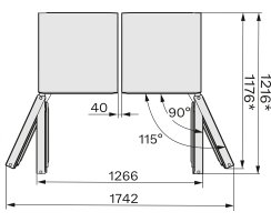 Miele Stand-K&uuml;hlschrank KS 4383 DD Edelstahllook - H&ouml;he 185 cm