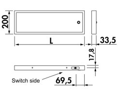 Naber Lichtboden Lista 30 LED schwarz matt Länge 900 mm 8,2 W, 7062197