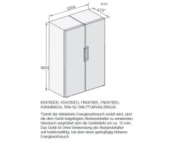 Miele Stand-K&uuml;hlschrank KS 4783 DD Edelstahl CleanSteel - H&ouml;he 185 cm