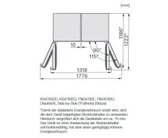 Miele Stand-K&uuml;hlschrank KS 4783 DD Edelstahl CleanSteel - H&ouml;he 185 cm