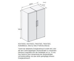 Miele Stand-K&uuml;hlschrank KS 4783 DD BlackSteel - H&ouml;he 185 cm