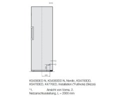 Miele Stand-K&uuml;hlschrank KS 4783 DD BlackSteel - H&ouml;he 185 cm