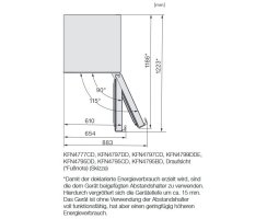 Miele Stand-K&uuml;hlschrank KS 4783 DD BlackSteel - H&ouml;he 185 cm