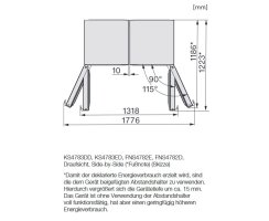 Miele Stand-K&uuml;hlschrank KS 4783 DD BlackSteel - H&ouml;he 185 cm