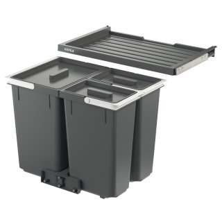 Häfele Abfalltrennsystem, Dreifach-Abfallsammler 50 Basic S3, 1 x 9 und 2 x 7 Liter, 501.91.420
