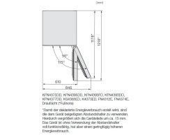 Miele Stand-K&uuml;hlschrank K 4343 DD wei&szlig; - H&ouml;he 165 cm