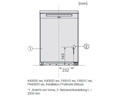 Miele Stand-K&uuml;hlschrank K 4002 D - Wei&szlig; - H&ouml;he 85 cm