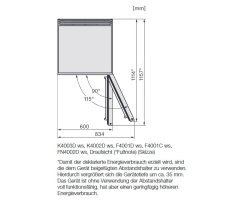 Miele Stand-K&uuml;hlschrank K 4002 D - Wei&szlig; - H&ouml;he 85 cm