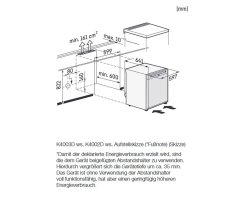 Miele Stand-K&uuml;hlschrank K 4002 D - Wei&szlig; - H&ouml;he 85 cm