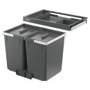 Häfele Abfalltrennsystem, Doppel-Abfallsammler 60 Premium S2, 2 x 16 Liter, 501.91.480