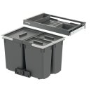 Häfele Abfalltrennsystem, Dreifach-Abfallsammler 60 Premium S3, 1 x 16 und 2 x 7 Liter, 501.91.490