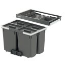 Häfele Abfalltrennsystem, Vierfach-Abfallsammler 60 Premium S4, 4 x 7 Liter, 501.92.400