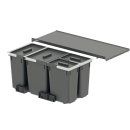 Häfele Abfalltrennsystem, Vierfach-Abfallsammler 90 Basic L4, 1 x 18, 1 x 26 und 2 x 12 Liter, 501.91.472