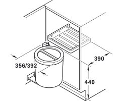 Häfele Abfallsammler 35 Liter 501.93.415