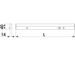 Naber Lupo LED L 600 mm 10 W schwarz matt, 7062254