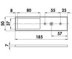 Naber Gresso LED Set-3 alufarbig, 7062367