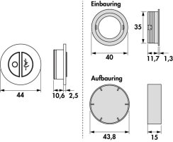 Naber Branco Funkfernbedienung silber, 7062091