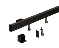 Naber Relingsystem-Set Alto, Länge 900 mm schwarz...