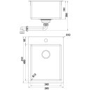 Naber Einbauspüle Corno Basso PR2 Edelstahl, 1013144
