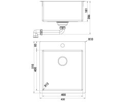 Naber Einbauspüle Corno Basso PR3 Edelstahl, 1013145