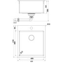 Naber Einbauspüle Corno Basso PR3 Edelstahl, 1013145