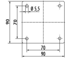 Naber Konsole Kreta 1 schräg Höhe 190 mm schwarz matt, 3023031