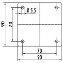 Naber Konsole Kreta 1 schräg Höhe 190 mm schwarz matt, 3023031