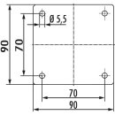 Naber Konsole Kreta 1 schr&auml;g H&ouml;he 230 mm schwarz matt, 3023032