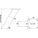 Naber Konsole Kreta 1 schr&auml;g H&ouml;he 230 mm schwarz matt, 3023032