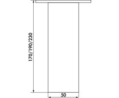 Naber Konsole Kreta 2 gerade H&ouml;he 190 mm schwarz matt, 3023034