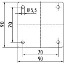 Naber Konsole Kreta 2 gerade H&ouml;he 190 mm schwarz matt, 3023034