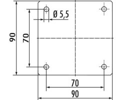 Naber Konsole Kreta 2 gerade H&ouml;he 230 mm schwarz matt, 3023035