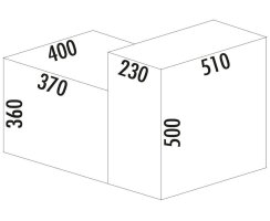 Naber Abfallsammler Cox® Q+ 360 S/370-1 für Frontauszüge H 360 mm anthrazit, 8013378