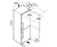 Liebherr Stand-Kühl-Gefrierkombination, CUe 2331 Weiß, 55 x 137,2 cm, 210 l, EEK: E, SmartFrost