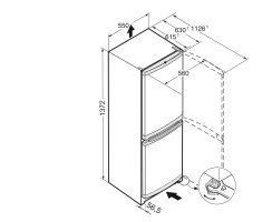 Liebherr Stand-Kühl-Gefrierkombination, CUele 2331 Edelstahl-Look, 55 x 137,2 cm, 210 l, EEK: E, SmartFrost