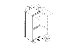 Liebherr Stand-Kühl-Gefrierkombination, CUe 2831 Weiß, 55 x 161,2 cm, 265 l, EEK: E, SmartFrost