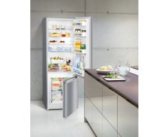 Liebherr Stand-Kühl-Gefrierkombination, CUele 2831 Edelstahl-Look, 55 x 161,2 cm, 265 l, EEK: E, SmartFrost