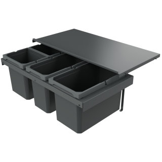 Naber Abfallsammler Cox® Stand-UP 280S/800-4, ohne Biodeckel, H 275 mm anthrazit, 8013394