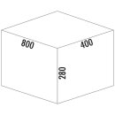 Naber Abfallsammler Cox® Stand-UP 280S/800-4, ohne Biodeckel, H 275 mm anthrazit, 8013394