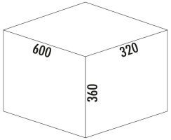 Naber Abfallsammler Cox® Base 360 K/600-2, ohne Biodeckel H 360 mm anthrazit, 8013402