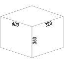 Naber Abfallsammler Cox® Base 360 K/600-2, ohne Biodeckel H 360 mm anthrazit, 8013402