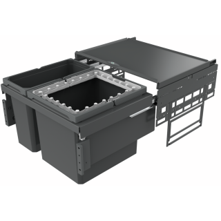 Naber Abfallsammler Cox® Base 360 R/600-2 für Frontauszüge H 360 mm anthrazit, 8013406