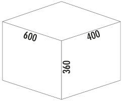 Naber Abfallsammler Cox® Base 360 R/600-2 für Frontauszüge H 360 mm anthrazit, 8013406