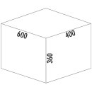Naber Abfallsammler Cox® Base 360 R/600-2 für Frontauszüge H 360 mm anthrazit, 8013406