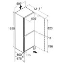 Liebherr Stand-Kühl-Gefrierkombination, CNc 5023 Plus, 59,7 x 165,5 cm, 280 l, EEK: C, NoFrost, EasyFresh