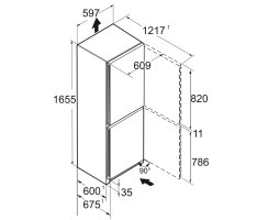 Liebherr Stand-Kühl-Gefrierkombination, CNsfc 5023 Plus, 59,7 x 165,5 cm, 280 l, EEK: C, NoFrost, EasyFresh, SteelFinish